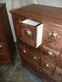 Walnut Apothecary Cabinets